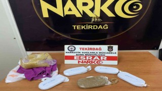 Ticari takside 1 kilo esrar ele geçirildi