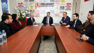 Vali Yılmaz, Gazeteciler Cemiyetlerini ziyaret etti