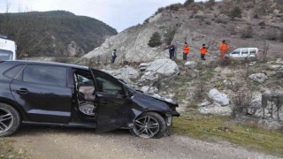 Yoldan çıkan otomobil devrildi: 1 yaralı