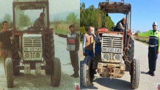 23 yıl sonra aynı yerde traktörüyle denetime takıldı
