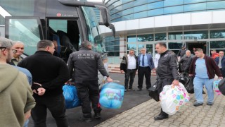 25 kişilik gönüllü ekip, Elbistan Destek Merkezine uğurlandı