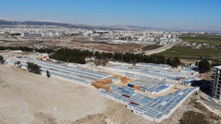 Adıyamanda kurulan konteynır kent havadan görüntülendi