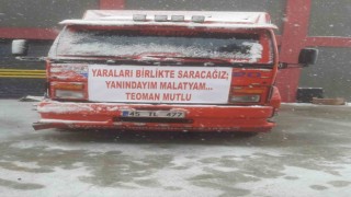 Afet bölgesine kamyonlarla yardım gönderiliyor