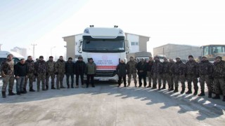 Ağrıdan afet bölgesine odun ve soba desteği