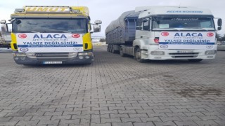Alacadan deprem bölgesine yakacak yardımı