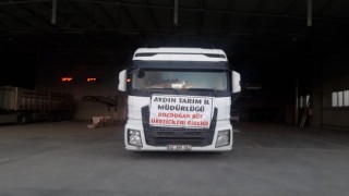Antepli depremzede hayvancılara Aydından 20 ton yem desteği