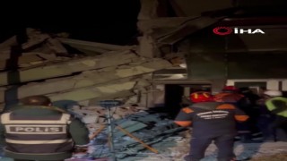 Arama kurtarma çalışmaları sırasında aniden çıkan güvercin, paniğe neden oldu