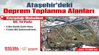 Ataşehirdeki afet ve acil durum toplanma alanları güncellendi