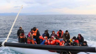 Ayvalık açıklarında 28 düzensiz göçmen kurtarıldı
