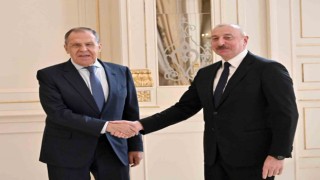 Azerbaycan Cumhurbaşkanı Aliyev, Rusya Dışişleri Bakanı Lavrovu kabul etti