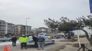 Bandırmada yola asit döküldü