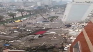 Bir binadan çekilen görüntü, Kahramanmaraşta durumu gözler önüne serdi