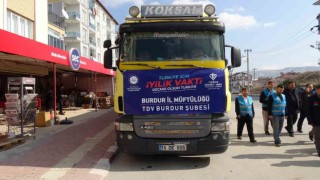 Burdur Müftülüğünden Hataya kahvaltılık gıda yardımı