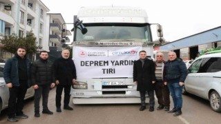 Çiftlikköyden 2. yardım tırı Hataya uğurlandı
