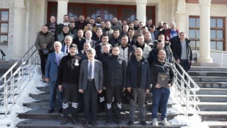 Deprem bölgesinde görevli DPÜ personeline teşekkür belgesi