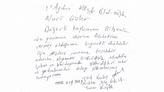 Deprem bölgesinden, Başkan Gülere anlamlı mesaj