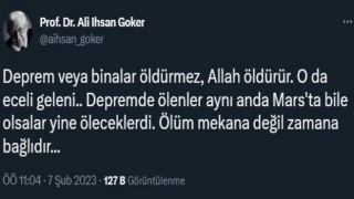 Deprem paylaşımı nedeniyle Prof. Dr. Ali İhsan Gökere idari soruşturma açıldı