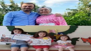 Depremde hayatını kaybeden öğretmen çift ve 3 kızı toprağa verildi
