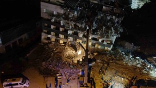 Depremden 260 ve 261 saat sonra inanılmaz kurtuluşların yaşandığı o hastane havadan görüntülendi