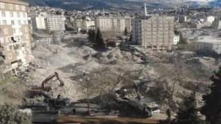Depremin 11inci gününde Kahramanmaraşın son durumu havadan görüntülendi