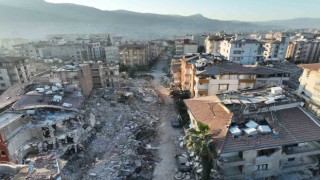 Depremin 9. günü Hataydaki yıkım havadan çekilen görüntülere yansıdı