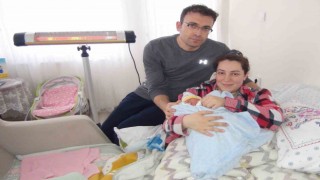 Depremzede annenin bebeği Mersinde doğdu, adı Güney Umut oldu