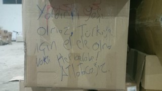 Depremzedelere gönderilen yardım kolilerinden çıkan notlar duygulandırıyor