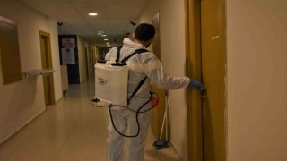 Depremzedelerin konakladığı yurtlarda hijyen çalışmaları