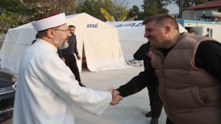 Diyanet İşleri Başkanı Erbaştan Hatayda Saint İlyas Rum-Ortodoks Kilisesine ziyaret