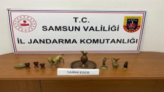 Diyarbakırdan Samsuna getirilen tarihi eserler ele geçirildi