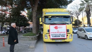 Efeler Belediyesinin yardım tırı depremzedeler için yola çıktı