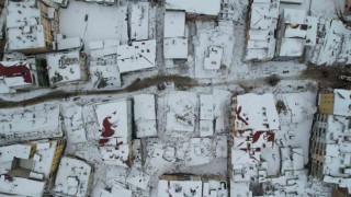 Elbistanda yıkım dron ile görüntülendi