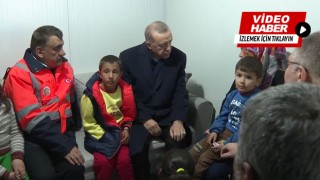Erdoğan, Doğanşehir'deki konteyner kentte depremzedelerle bir araya geldi