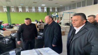 Ereğlide deprem bölgesine yardımlar sürüyor
