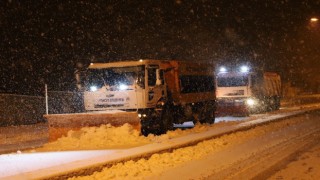Erzincanda kar küreme çalışmaları