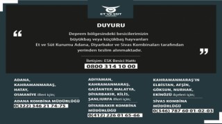 ESK, depremden etkilenen sahipsiz veya bakım imkanı olmayan hayvanları alıyor