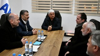 Fatih Erbakan, Hatay'da Bakanlar Soylu ve Koca ile görüştü