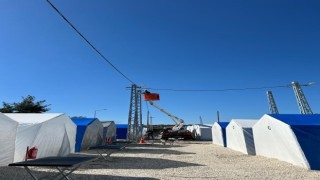 Gaziantepte çadır kentlere enerji sağlandı
