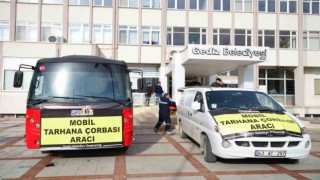 Gedizden yardım tırları ve mobil tarhana aracı yola çıktı