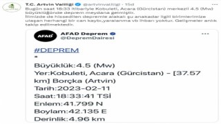 Gürcistandaki depremle ilgili Artvin Valiliğinde açıklama geldi