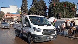 Hatay Kırıkhanda deprem sonrası dezenfekte çalışması