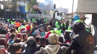Hatay Kırıkhanda depremzedelerin yardım teşekkürü