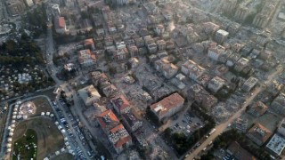 Hatayda arama-kurtarma çalışması havadan görüntülendi