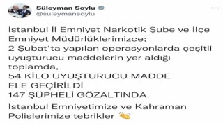 İçişleri Bakanı Süleyman Soylu duyurdu: 147 kişi gözaltına