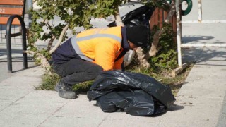Iğdır belediyesi temizlik ekibi Samandağda