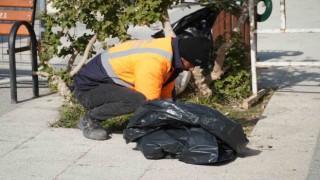 Iğdır belediyesi temizlik ekibi Samandağda