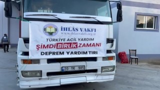 İhlas Vakfı Denizli Temsilciliği depremzedeleri kara günde yalnız bırakmadı