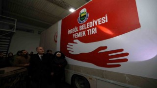 İnegöl Belediyesi yemek tırı deprem bölgesine hareket etti