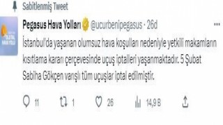İstanbulda etkili fırtına ve kar yağışı hava trafiğini olumsuz etkiledi