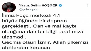 İzmir Valisi Köşgerden deprem açıklaması